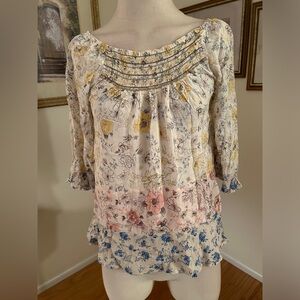 Democracy almost new peasant blouse adorable with jeans size S
